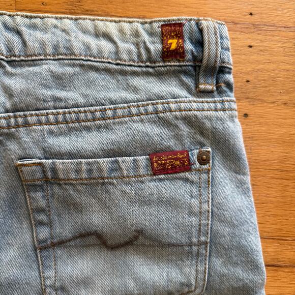 7 For All Mankind Kids Distressed Denim Bermuda Shorts Size 10 Tween - Picture 7 of 8